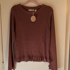 Odd Molly Dusty Rose Long Sleeve Knit Top